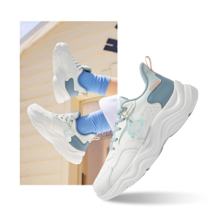 361°女鞋加绒运动鞋冬季保暖加毛棉鞋皮面防水跑步鞋轻便跑鞋