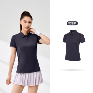 361°翻领T恤夏季新款冰感透气POLO衫女女士户外防晒运动短袖