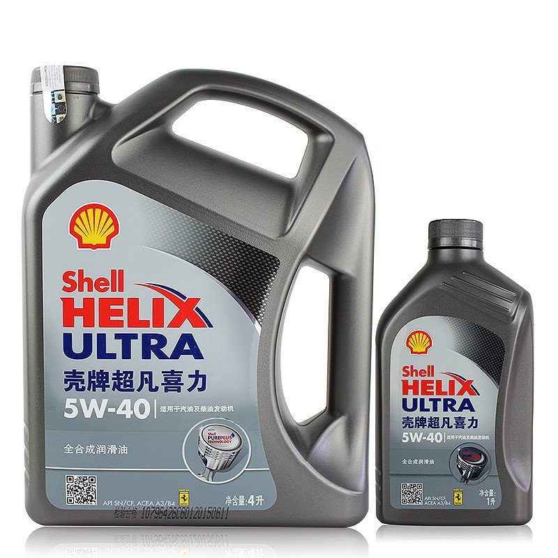 壳牌(shell)超凡喜力 5w-40 sn级 4l 1l 全合成汽车机油 润滑油