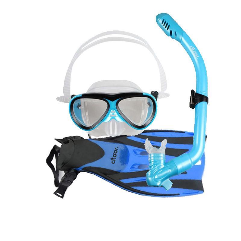 希途(citoor)儿童潜水镜套装全干式呼吸管浮浅装备浮潜三宝 浮潜装备