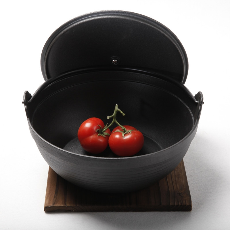 铸味jill may铸铁锅 30cm出口日本锅 生铁汤锅 户外吊锅 手工铸造老式