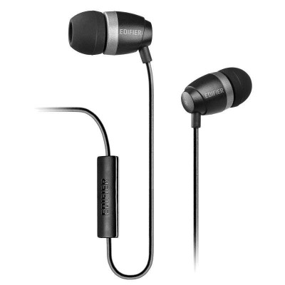 漫步者H210P 入耳式手机耳机 线控耳机带麦克风手机耳麦 黑色
