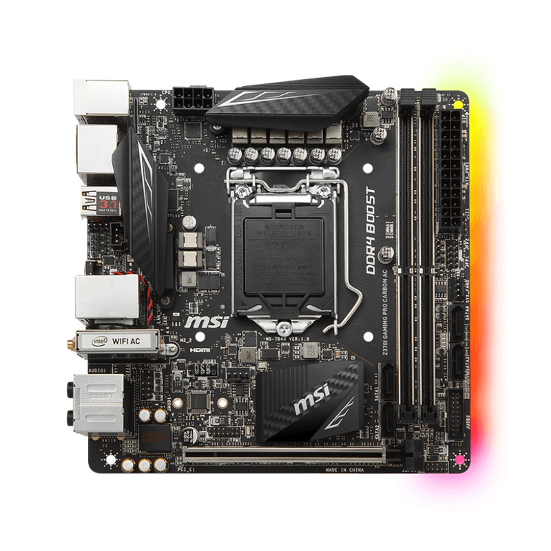 微星(msi)z370i gaming pro carbon ac暗黑wifi 主板