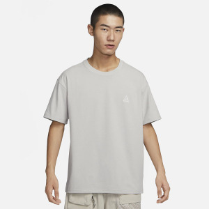 Nike ACG 纯色圆领宽松短袖T恤 男款 浅铁矿石灰 DJ3643-012