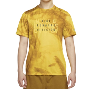 Nike Dri-FIT Run Division Rise 365 扎染字母速干短袖T恤 男款 明亮硫黄色 FB688