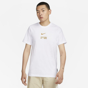 Nike Sportswear Logo印花休闲运动短袖T恤 男款 白色 FD1245-100