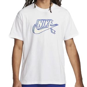 NIKE耐克短袖男夏季宽松透气圆领休闲运动纯棉白色T恤FD1297-100