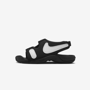 Nike Sunray Adjust 6 PS 防滑耐磨 运动凉鞋 中童 黑白 DX5545-002