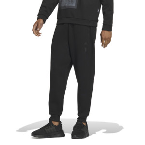 adidas 武极系列 Wuji Knit Pants 纯色Logo标识针织运动裤 男款 黑色 IP4905