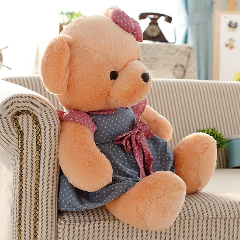 安吉宝贝 可爱穿裙熊公仔 大号毛绒玩具熊玩偶布娃娃 情侣情人节礼物