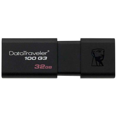 金士顿（Kingston）DT100G332GBU盘USB3.0高速车载学生商务办公32g优盘智能电视用闪存盘黑色