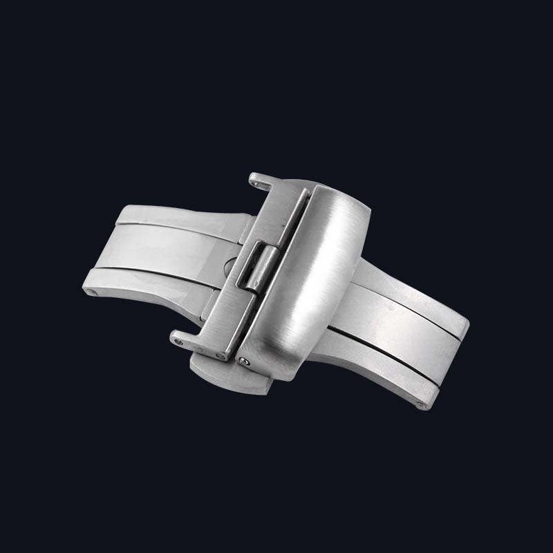 傲途天梭蝴蝶扣表带配件 精钢折叠扣钢带表扣子