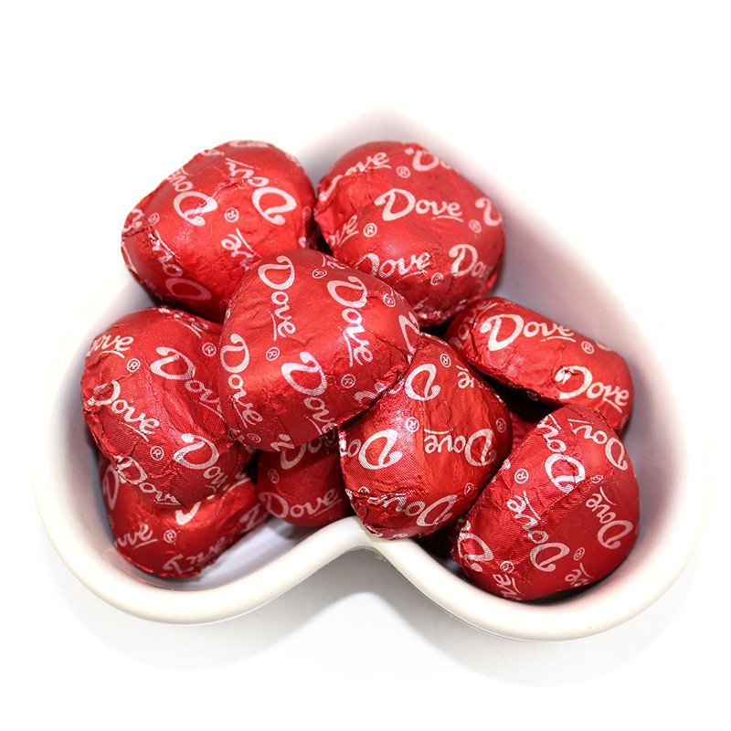 德芙苹果味夹心牛奶巧克力500g心形婚庆喜糖结婚零食品 德芙(dove)