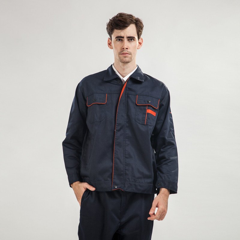 春秋长袖工作服套装男工装汽修劳保服工厂服涤棉机械汽修工程建设道路