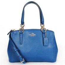 COACH/蔻驰 新款女士牛皮经典双拉链小号杀手包单肩手提斜跨包F36704 宝蓝色 宝蓝色