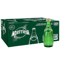 法国进口 巴黎水Perrier气泡矿泉水（原味） 玻璃瓶装 330ML*24瓶/箱 【商品较重多箱请分开下单】