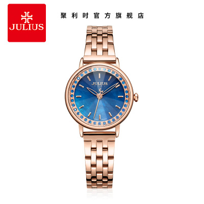 聚利时新品简约时尚镶钻皮带手表防水链带石英时装手表女JA-959