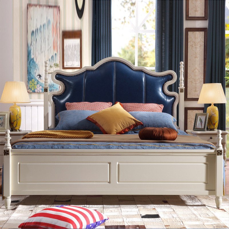 拉菲伯爵 英式双人床 实木床 英伦风格家具田园双人床 ya003