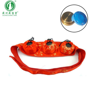 蕲州蕲宝堂随身灸腰背腿颈等关节灸衣艾柱短艾段艾灸柱灸段艾炙器具/加厚艾灸盒/温灸器/三联加厚全铜灸