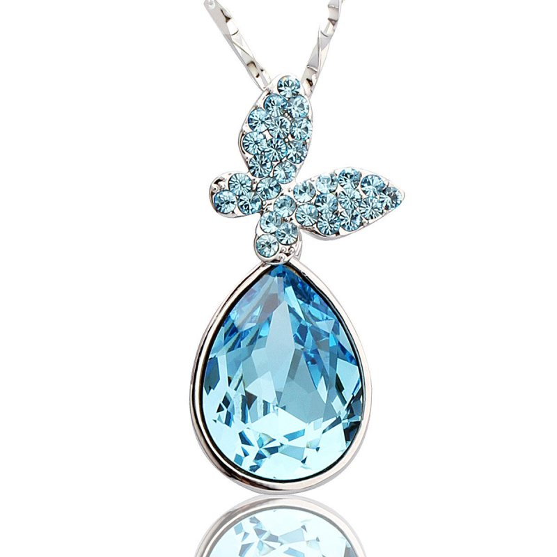 千寻海风(findwind)蝴蝶公主施华洛世奇元素水晶项链情人节七夕节圣诞