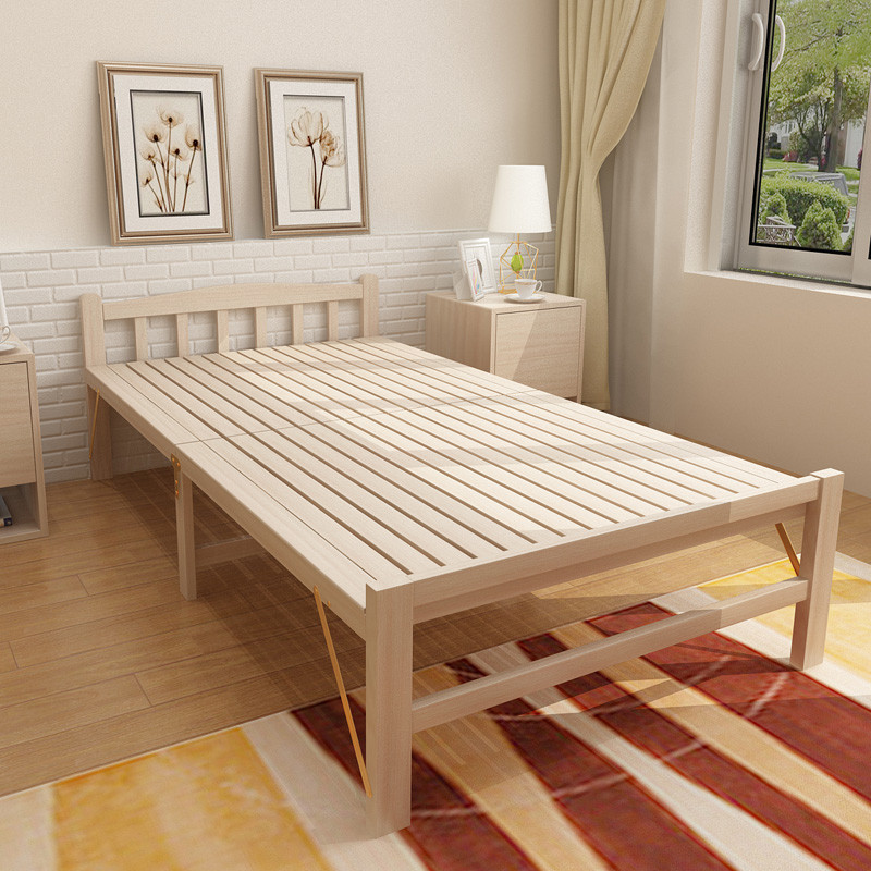 2米实木床单人床1米木板床简易床午睡午休床