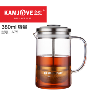 KAMJOVE/金灶 小青柑专用冲泡壶 玻璃泡茶壶 办公茶道杯 耐热玻璃茶具 创意飘逸杯 内胆可升降 茶壶 水杯