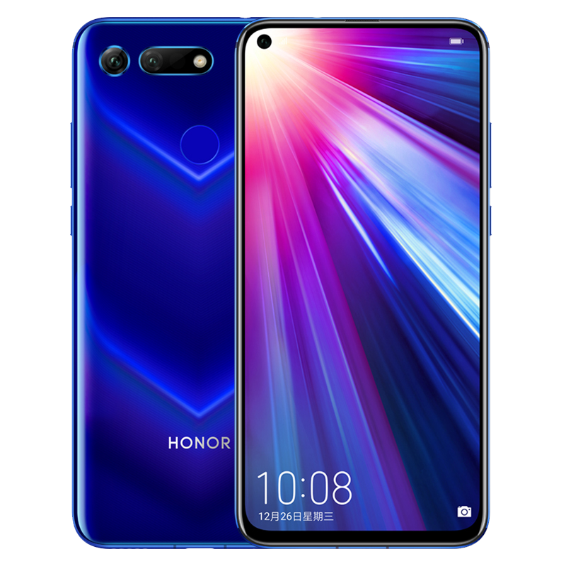 华为/荣耀(honor) 荣耀V20 魅眼全视屏 全网通标配版 6GB+128GB 魅海蓝 移动联通电信4G手机