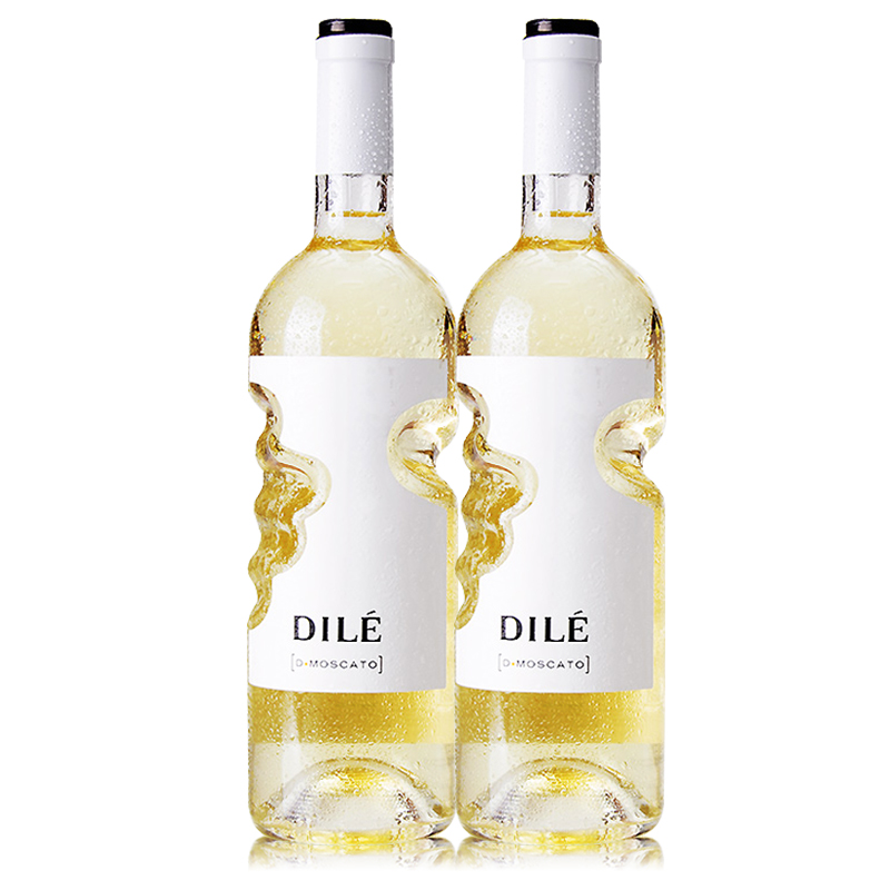 帝力dile上帝天使之手莫斯卡托甜白葡萄酒750ml*2意大利原瓶进口