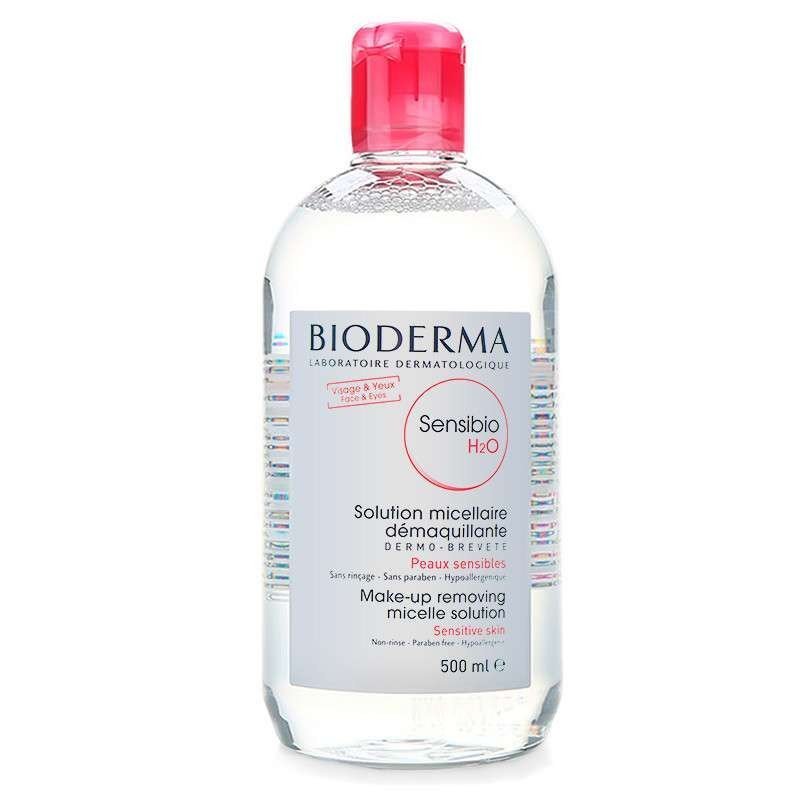 法国贝德玛bioderma舒妍多效洁肤液卸妆水卸妆液 粉水500ml 【保税区发货】