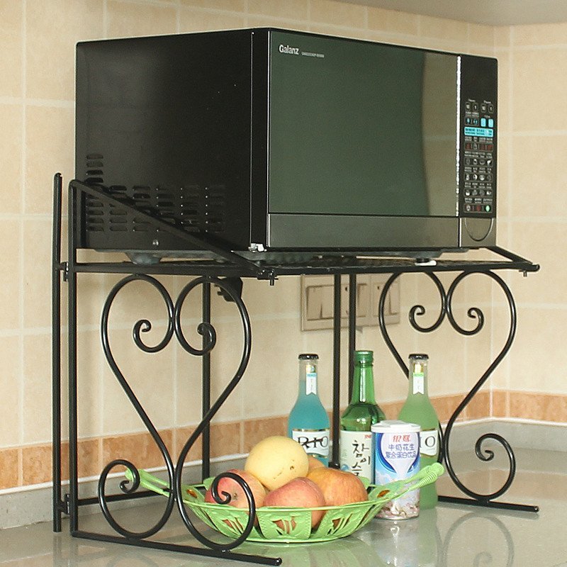 格维朗 铁艺微波炉架子双层置物架厨房架收纳架烤箱架角架