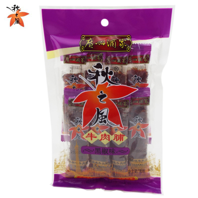 广州酒家秋之风黑椒味牛肉脯60g包装牛肉干休闲零食