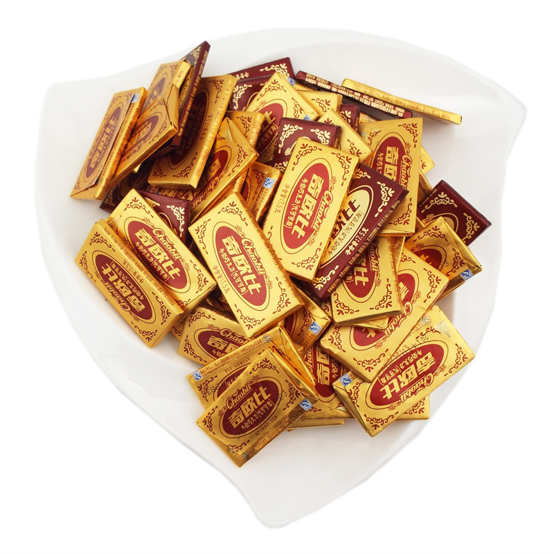 徐福记 奇欧比牛奶巧克力(大片装) 散装 500g(代可可脂)