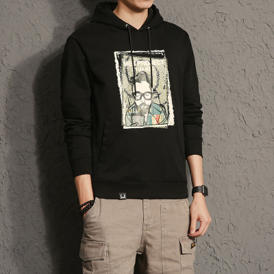 步来褶惠2017休闲潮流卫衣大码男夏