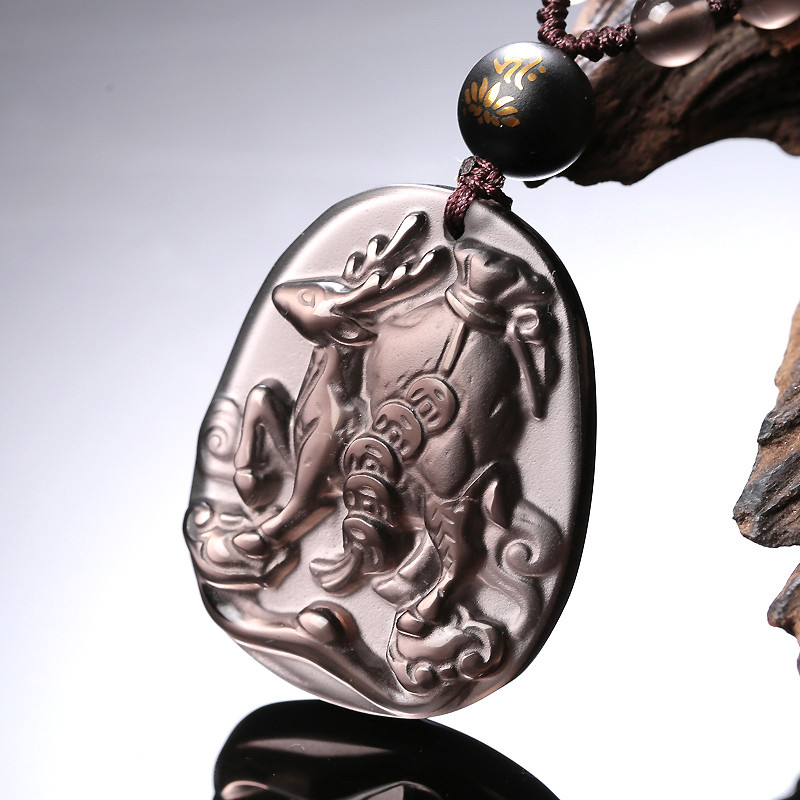 开光黑曜石龙蛇保岁吊坠2017年本命年护身符淘运阁化太岁十二生肖吉祥