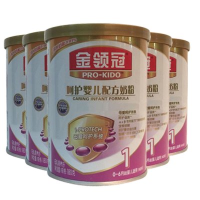 伊利金领冠呵护婴儿配方奶粉1段900克(180g*5听装)