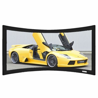 香港经科JK H3-FL/CW2 100寸 家用高清16:9 弧形画框幕 美国进口幕布 影院投影幕 高清软幕