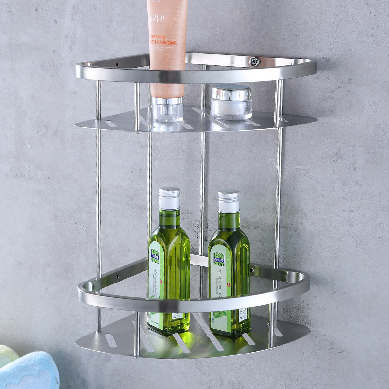 洁冠304不锈钢卫生间置物架三角架浴室挂架洗澡间置物架厕所角架