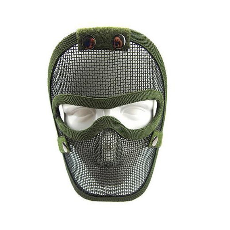 全面钢丝保护面罩野外战术防护面具伪装防撞抗冲击护头脸罩