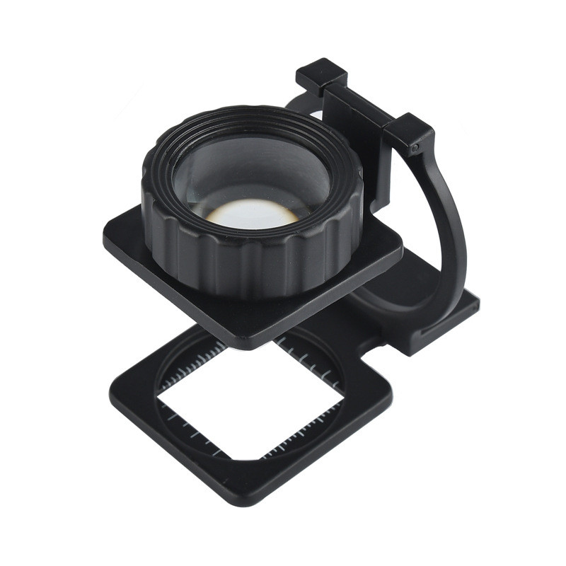 金属经纬密度照布镜纺织服装丝印刻度三折叠20倍