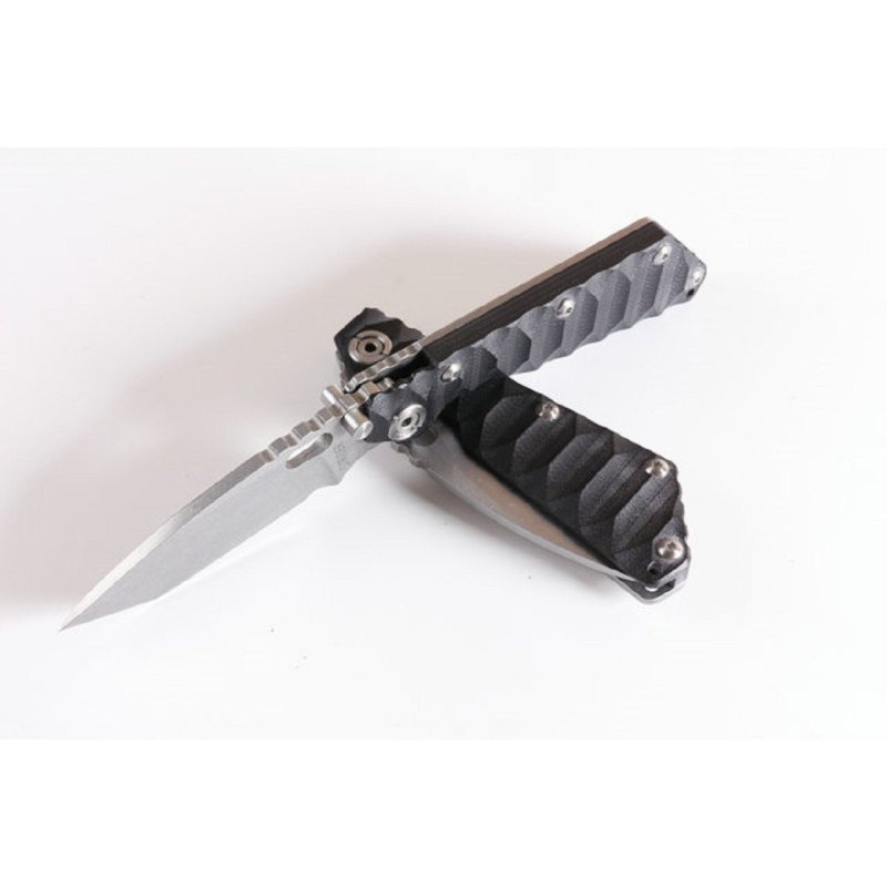 经典钢锁版t头折刀(波浪黑色g10柄)野外战术防身求生军刀随身刀具户外