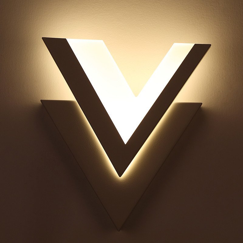格轩灯饰现代简约led壁灯床头灯卧室阳台壁灯创意个性楼梯灯v形墙壁