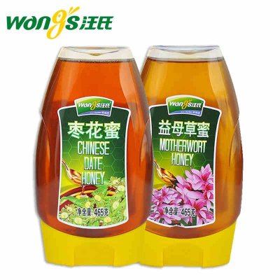 汪氏蜂蜜[益母草蜜/枣花蜜] 2瓶套装 蜂蜜