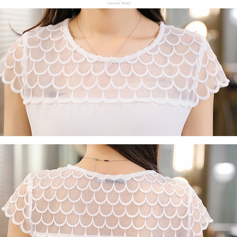 蓝采和 夏季新款韩版女装印花碎花欧根纱雪纺连衣裙时尚套装女两件套