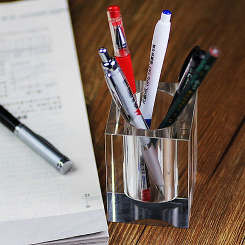 2016教师节礼物送女老师同学创意礼品实用办公用品 水晶笔筒个性定制