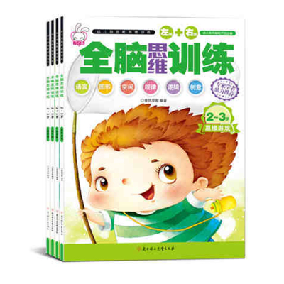 全脑思维训练2-3岁益智游戏书全4册2-3岁儿童早教启蒙绘本书小学生思维游戏训练书籍TY