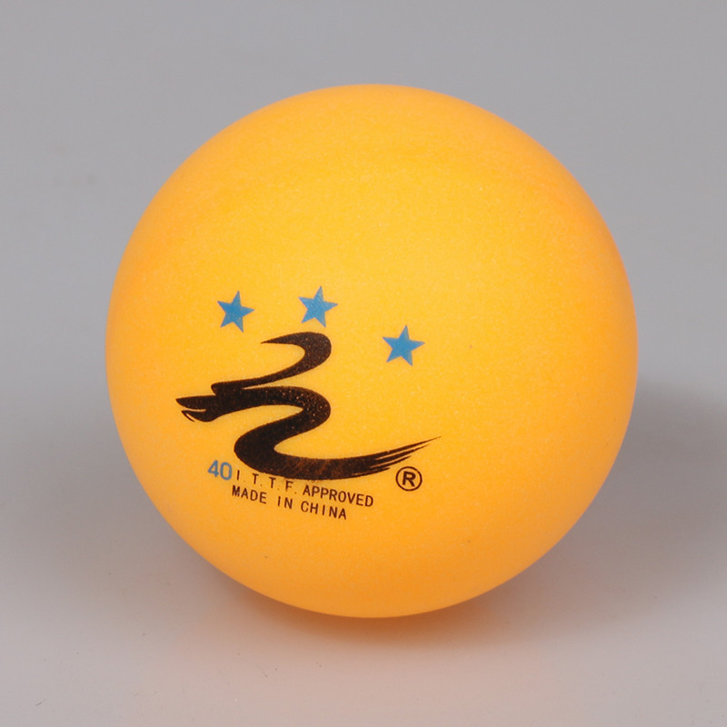 龙丁三星级乒乓球训练比赛球黄色白色6只装 赛露露