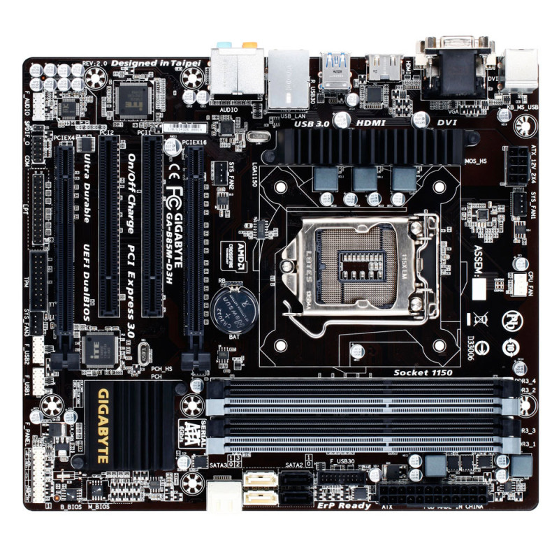技嘉(gigabyte)b85m-d3h主板 (intel b85/lga 1150)