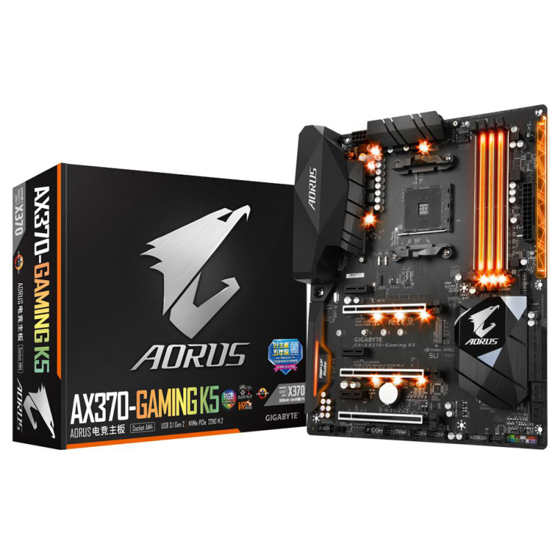 技嘉（GIGABYTE）AORUS AX370-GAMING K5 主板 (AMD X370/Socket AM4)