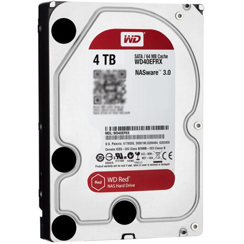 西部数据(WD)红盘 4TB SATA6Gb/s 64M 网络储存(NAS)硬盘(WD40EFRX)