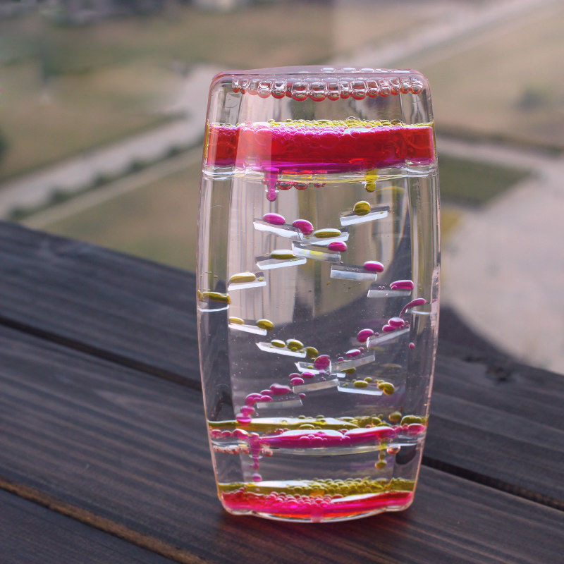 吟秀 双色油漏阶梯液体水油滴沙漏计时器创意摆件饰品男女生日礼物